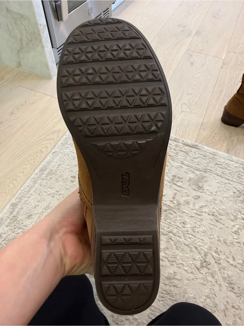 Teva Brown Over-the-Knee Leather Zip Boots